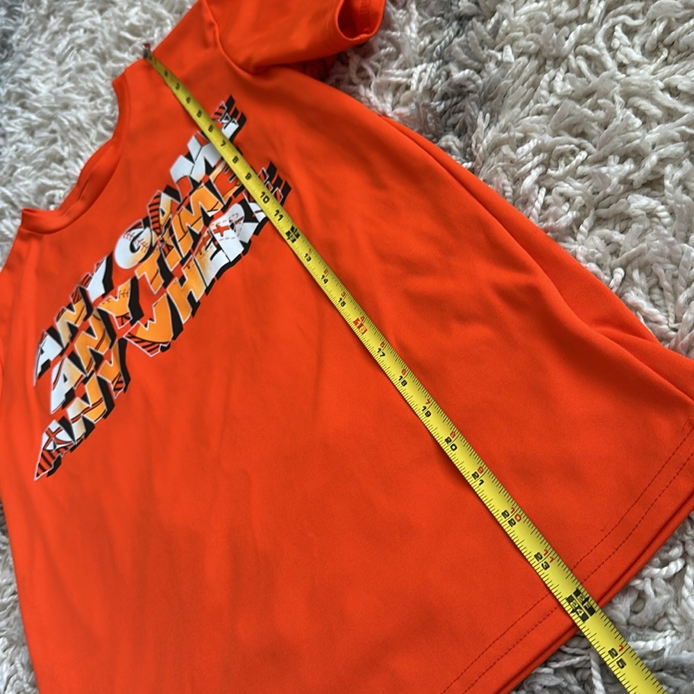 Orange Short Sleeve Shirt Any Game Any Time - Picture 6 of 7